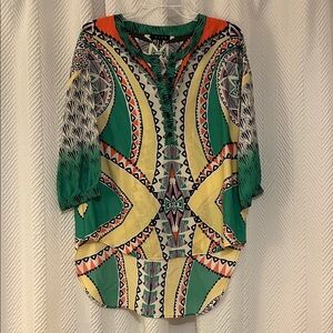Glam Colorful Geometric Women's Top